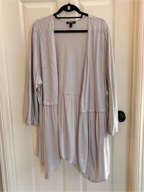 torrid Soft Light Gray Knit Long Cardigan - 3X